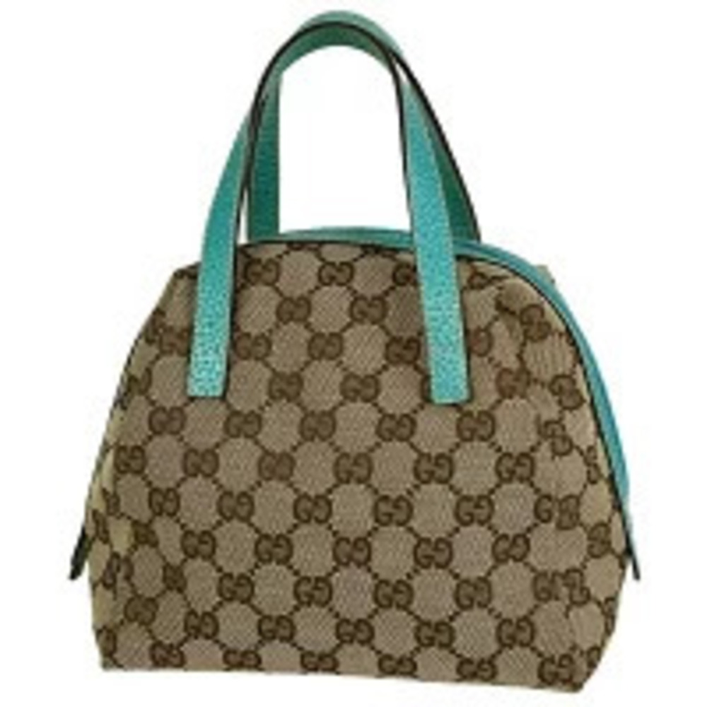 Gucci GG handbag tote bag canvas beige blue
